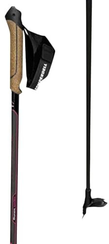 Komperdell Nordic Cx-100 Cork Pink-Schwarz - Leichter steifer Carbon Langlaufstock, Größe 150 cm - Farbe Black - Pink