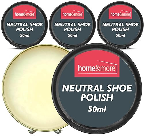 SOL 3 Tins of Neutral Shoe Polish 150ml Total - Shoe Cream with Beeswax & Carnauba Wax for Lasting Shine and Protection - Clear Shoe Polish for Leather Boots, Shoes, Bags and Furniture