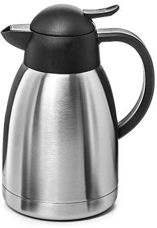 Forgast Caraffa Termica Professionale in Acciaio Inox, 1,5 Litri, Thermos Caraffa con Coperchio Rimovibile per Bevande Calde e Fredde Caffè Tè, per Ristorante Catering Mense Hotel Buffet