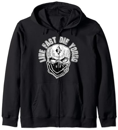 Biker 1 x 1% MC rocker motorcycle banner clothing Zip Hoodie