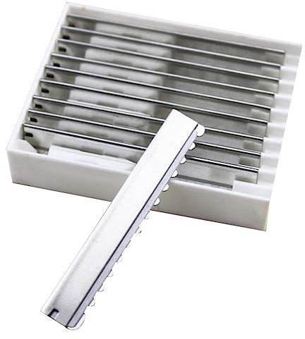 minkissy 1 Satz 11 Stück Haar Ausdünnende Klinge Haarstyling-cutter Rasierwerkzeug Friseur Rasierer Haar Rasierklingen Schichten Schneiden Schnitte Rasiermesser Barbier Schaber Metall Mann