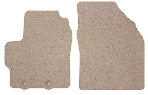 Premium Veloursfussmatten für Toyota Aygo X ab Bj. 2022 PREM BEIGE VORNE runde Befestigungen Automatten Velourmatten Passform Neu
