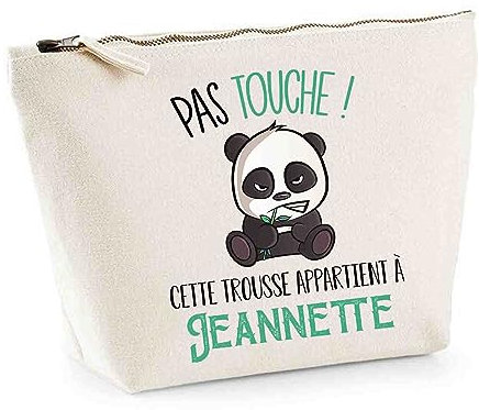Trousse Jeannette Pas Touche Panda | Pochette Toilette Maquillage Idée Sac Cadeau