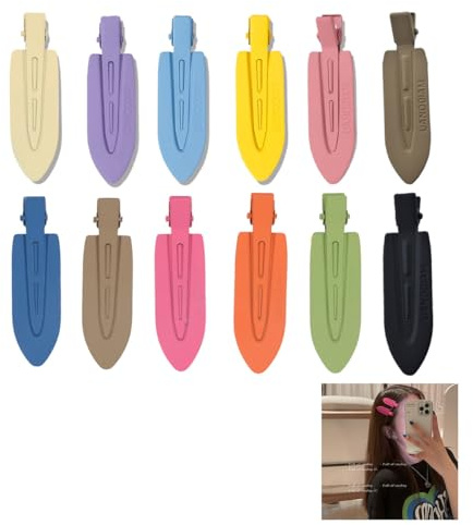 12 piezas de color macarón sin costuras pasador para el cabello maquillaje accesorios de peluquería accesorios para el cabello horl clips