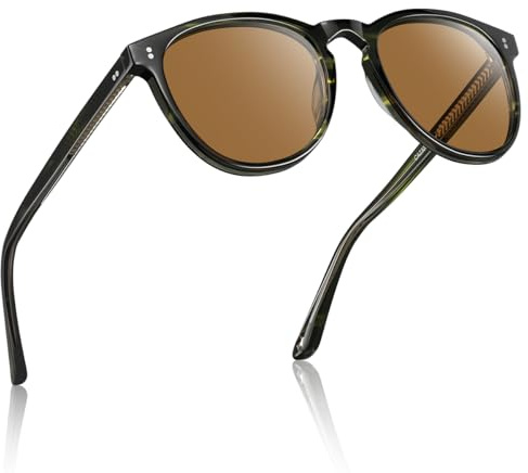 CARFIA Schicke Herren Sonnenbrille Polarisierte UV Schutz Damen Brille mit Schlüssellochdesign Nasensteg Klein Kopf CA2307