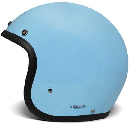 DMD Retro Light Blue Open Face Helm Jethelm Motorradhelm ECE22.06, XL