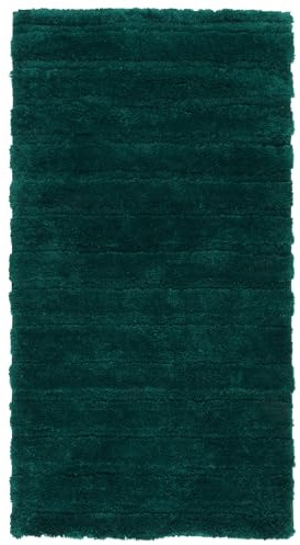 e-floor Badezimmerteppich - 80x150 cm - Badematte rutschfest Grün - Badteppich Langflor - Weich Badvorleger - Flauschig Duschvorleger - Bad Teppich für Dusche Fussbodenheizung Geeignet