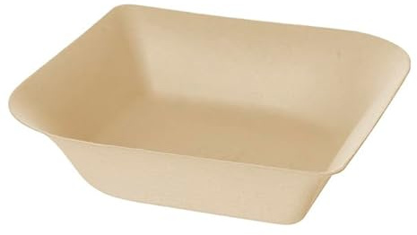 Monouso | 50 Cuencos de Bagazo de Caña de Azúcar y Bambú Natural, 355ml, Biodegradable, Compostable, Ecológica, Apto para Microondas y Congelador, Aperitivos, Eventos y Fiestas
