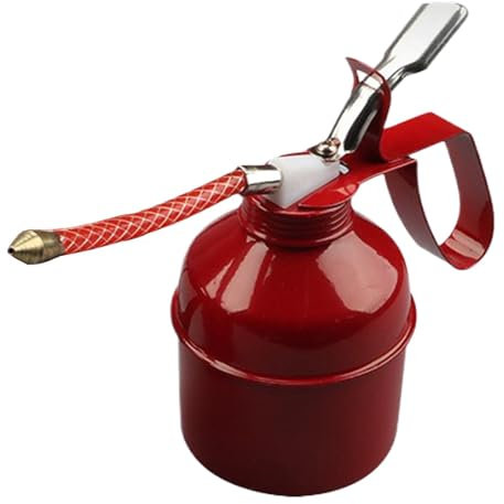 Handpumpe Öler Dose, Metall Auto Öl Sprühflasche Flexibler Schlauch Auslauf Öler Automotive Öler Topf Motorrad Öl Sprühflasche Ölwerkzeug für Flexible Ölkanne für Motorräder