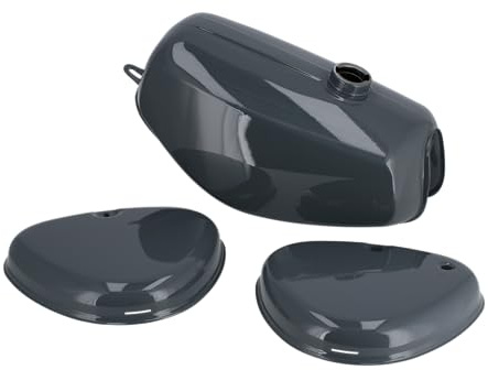 Set: Tank + Seitendeckel, Grau RAL 7011 - für Simson S50, S51, S70