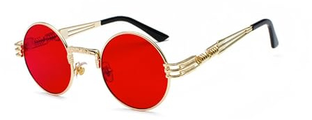 WDZAYXC Runde Punk-Stil Sonnenbrille Damen und Herren