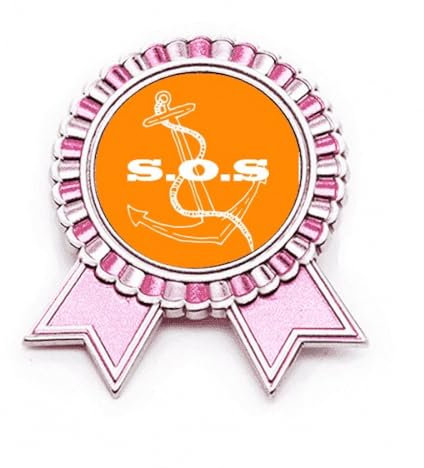 Brosche Salvation Common Knowledge, englische Sprache, Kultur, Brosche, Anstecknadel, Rosa, Gewinner Award Medaille, M, Metall