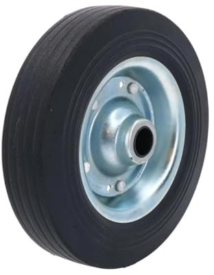 HEYOUTH Ruotino d'appoggio Rimorchio,Ruotino di Scorta,per Rimorchio, Ruota di Trailer,Cerchione in Acciaio zincato,200 x 60 mm