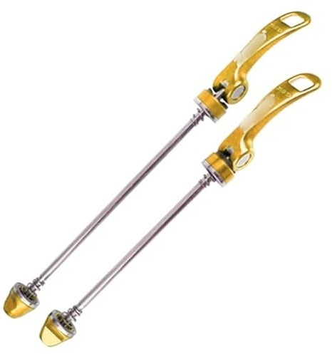 GBYUHAIJUN Schnellspanner,Schnellspanner Fahrrad 2 stücke Fahrrad Radrad Nabenspindel Schnellspanner Bolzenhebel Achse Road Mountain Bike Kit Langlebig(Gold)