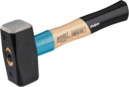 HAZET Fäustel 2142N-4, Hickorystiel, Länge 300 mm, Kopfgewicht 2000 g | DIN 6475, Länge 300 mm, 2398 g, Kopfgewicht 2000 g, Länge: 300 mm, Antrieb 250020 Hammer,, Hickorystiel, Mit Stielschutzhülse