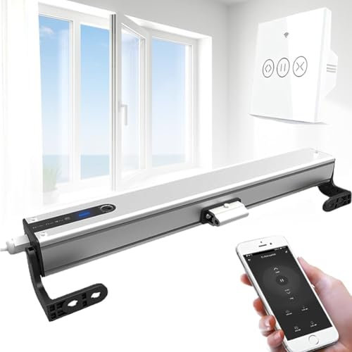 SUCRFXJ Elektrischer automatischer Fensteröffner, Fensteröffner-Antrieb, Dachfenster- und Dachöffner mit Fernbedienung, Einstellbar 100-400mm, 24h-Timer, Geräuscharm, for Dachfenster
