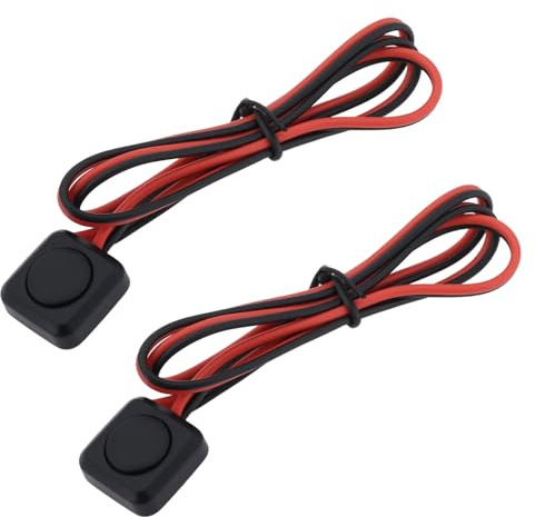 VGOL 2 interruttori momentanei da 12 V 24 V, piccoli interruttori a pulsante per auto, applicazioni elettriche, progetti fai da te, 50 cm precablato