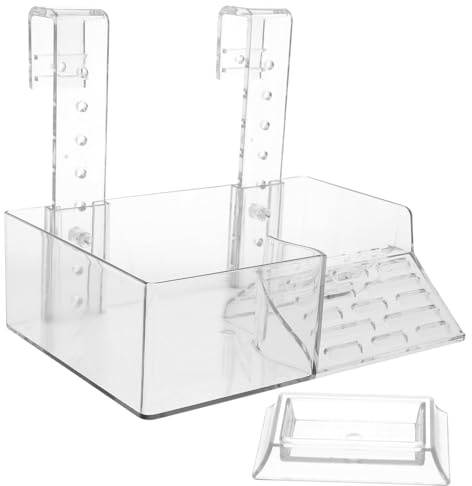 Milisten Plateforme Suspendue pour Reptiles en Acrylique, Accessoire pour Aquarium, Espace De Repos Et d'alimentation pour Tortues, Habitat Aquatique Compact