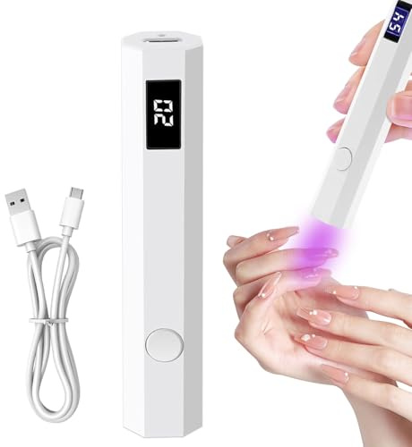 ONGNIUU Lampada UV LED Unghie, 3 W Lampada Unghie, UV Lamp con Display LCD, Impostazioni del Timer da 20/60 Secondi, lampada UV per Manicure Fai da te a Casa o in Salone