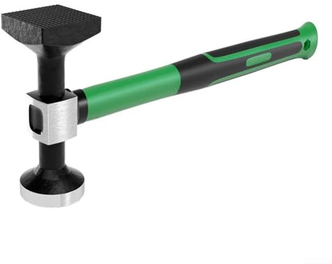 315 mm Karosseriehammer mit Fiberglasgriff und flachen, quadratischen, spitzen Köpfen für Autoreparatur und Blechhobeln (quadratischer Kopf)