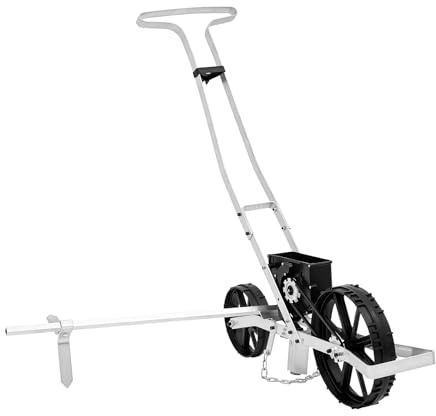 XUEMANSHOP Seminatrice da giardino, seminatrice a mano, profondità regolabile 5-40 mm, seminatrice per riso, grano, cavoli, pomodori