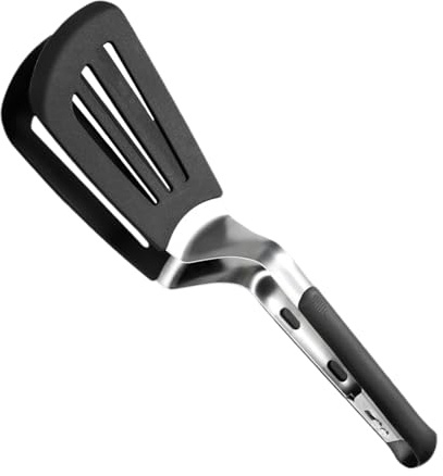 Tenazas Espátula de Parrilla, Utensilio De Cocina Antiadherente Para Parrilla, Tenazas Espátula Multifunción, para Carne Bistec Camarón Cordero Verdura Pancake BBQ