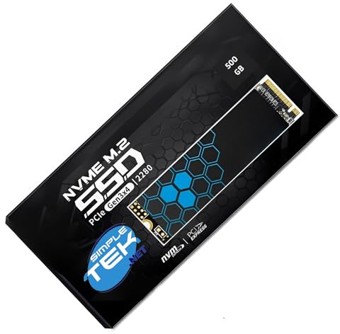 SIMPLETEK - Unidad SSD interna de 500 GB M.2 NVMe PCIe Gen 3.0 x4 - Disco de estado sólido 2280 - Velocidad de hasta 3100MB/s para PC y portátil