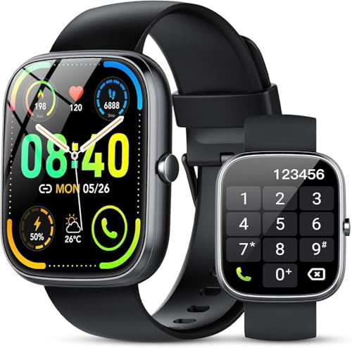 AI Voice Assistant Smart Watch for Men Women, Answer/Make Call,1.91''HD Screen Fitness Watch with Heart Rate/Sleep SpO2 Monitor/Step Counter,115+ Sport Modes,IP68 Waterproof Smartwatch for Android iOS
