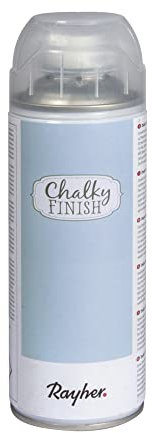 RAYHER Chalky Finish Spray 400ml, Kreidefarbe für eine Fläche von circa 1,5 – 2m², Blaugrau