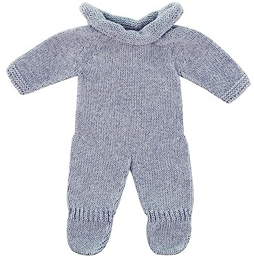 Miniland Strickpyjama, blau, für 32cm Puppen recycelten Fasern. Miniland Dolls
