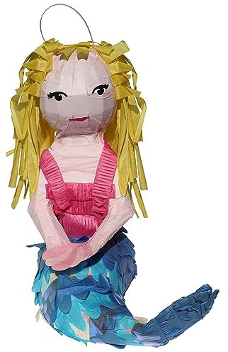 Amscan 9903248 - Pinata Be a Mermaid, 14,5 x 38,5 x 39,8 cm, zum Befüllen mit Süßigkeiten und Konfetti, Kindergeburtstag