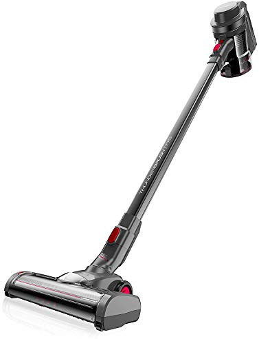Cecotec Conga ThunderBrush 770 Immortal Battery - Aspirador Vertical 25,9 V. 2 Cepillos Intercambiables, Base de Carga Pared, Autonomía de 50 min, Tecnología 360º, Batería de 25,9 V, Rojo