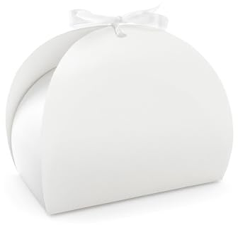 Mellilu Kuchenbox Kuchenschachtel Gebäckkarton Weiß Tortenkarton 16,5x14x9,5 cm 10 St.