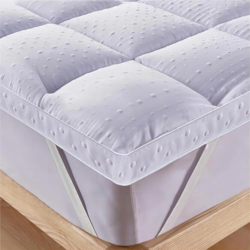 Bedecor Prägling Madrass Topper Anti-glid ner Alternativ Madrass Dyna 3D Massage Bubblor Skydd 180 x 200 cm