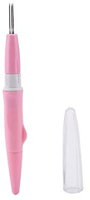 Pluma de Punzón para Fieltro con Aguja, Rosa, Herramienta de Bordado de Lana con 3 Agujas Finas, para Arte de Bricolaje