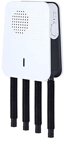 NANANA Sèche-Chaussures Chauffage - Radiateur pour Chaussures, Chauffe-Chaussures, Séchoir à Bottes, 265 W, pour 2 Paires, 4 Flexibles, Combat Odeurs et Bactéries, Montage Mural, Gris + Blanc