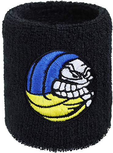 EXPRESS-STICKEREI Schweissband Sport Fitness Design Schweissband mit Stickere Band Bestickt & Absorbierendes Frottee | Jogging Wristband Geschenk Sporttraining Schweiß-Band Ballsport Accessoire