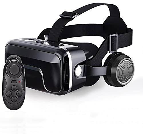 CYLZRCl Cuffie VR Occhiali VR Occhiali VR con Suono Stereo 3D Visione Film Scioccante Livello IMAX Panoramico 360 ° Rispondi Chiamate Un Clic Compatibile Tutti Smartphone (Color : 12032)