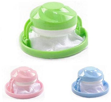 TOSSPER Wiederverwendbare Waschmaschine Floating Fussel Mesh Bag Waschmaschine Haarentferner Filter Net Pouch Waschmaschine Flint Catcher