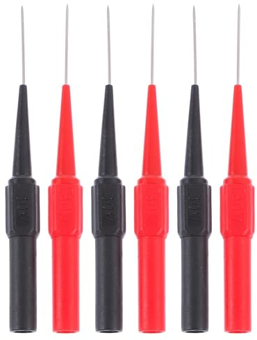 VILLCASE Multimeter Test Probe Pins 6Pcs Automotive Back Probe Needles Electrical Wire Piercing Leads for Car and Electronic Socket Testing