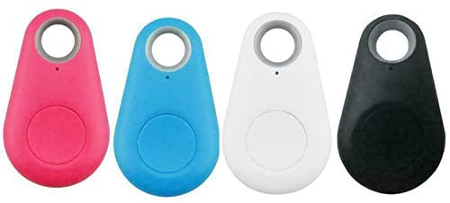 TOTMOX 4 pezzi Smart Tracker Key Finder Localizzatore Bluetooth senza fili Sensore di allarme anti-perso Telecomando per bambini Posizione Chiavi del telefono Portafogli Cerca oggetti bagagli
