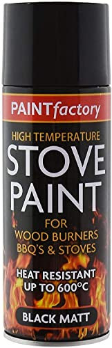 YSAMAX 1x 400 ml Black Heat Resistant High Temperature Matt Spray Stove Paint, Quick Drying, Efficiency Meets Quality, Heat-Resistant Formula, Rejuvenate Faded Surfaces
