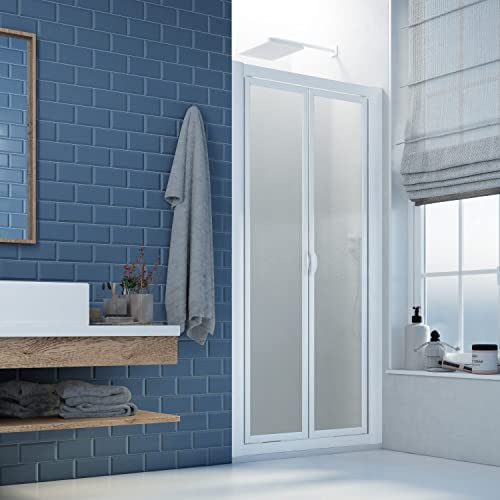 Forte Duschtür Saloon 85 cm H 185 aus Acryl Mod. Delta, Weiß