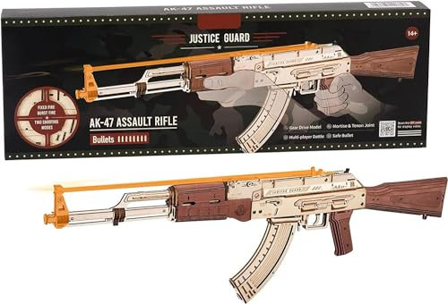 ROWOOD 3D Puzzle Holz AK47 Modellbau, DIY Spielzeug Gewehr, Holzpuzzle Modellbausatz Bastelsets Geschenk für Erwachsene und Junge