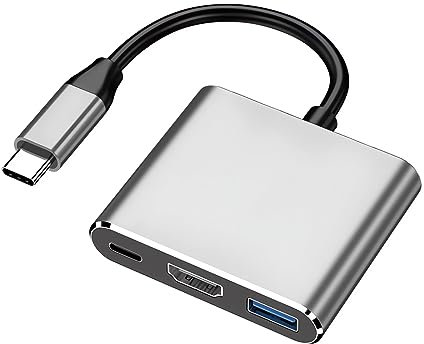 USB C to HDMI Multiport Adapter, USB Type-C to HDMI 4K / USB 3.0 &USB-C PD Quick Charging Port, Digital AV Adapter for MacBook/MacBook Pro/air/Galaxy S8/S9
