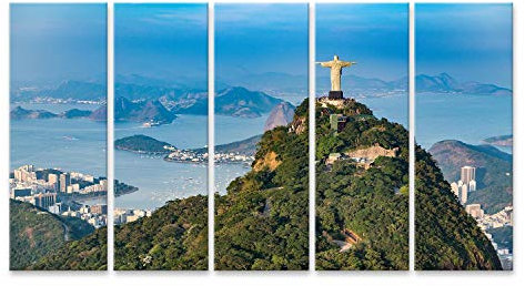 islandburner Bild auf Leinwand Rio De Janeiro Berg Corcovado Mit Der Statue Von Christus Dem Erlöser Wandbild Poster Kunstdruck Bilder