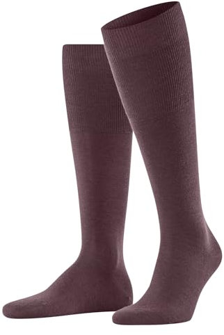 FALKE Airport M Kh Lana Algodón Lisos Calcetines largos, Rosa Roan Rouge 8936, 41-42 Hombre