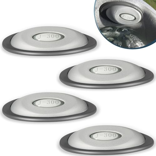2472-824 Inserto de Almohada Ovalado + Soporte Trasero para Jacuzzi Serie J-300 Jacuzzi y spas (2014-2018), Almohada para reposacabezas J300 de Repuesto 2455-263 (Paquete de 4) | Inserto de almohada de spa ovalado suave + repuesto de montaje trasero para 2455-263