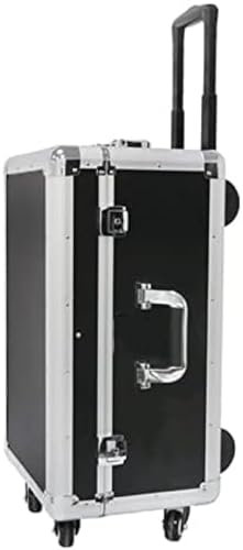 Cassetta degli Attrezzi Cassetta degli Attrezzi Portatile Rigida in Alluminio Cassetta degli Attrezzi con Ruote Cassetta portaoggetti per Attrezzatura con Contenitore in Schiuma Rimovibile,