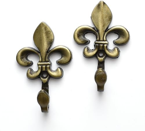 Hoshisea 2 Piezas Ganchos Pared, Ganchos Decorativos, Ganchos Pared Aleación Vintage, Ganchos Cortina Amarre Metal, para Sala Estar, Baño, Armario, Abrigo (Cian Antiguo)